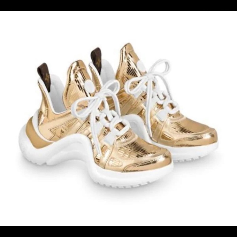 Gold Metallic Louis Vuitton Archlight Sneakers - image 1